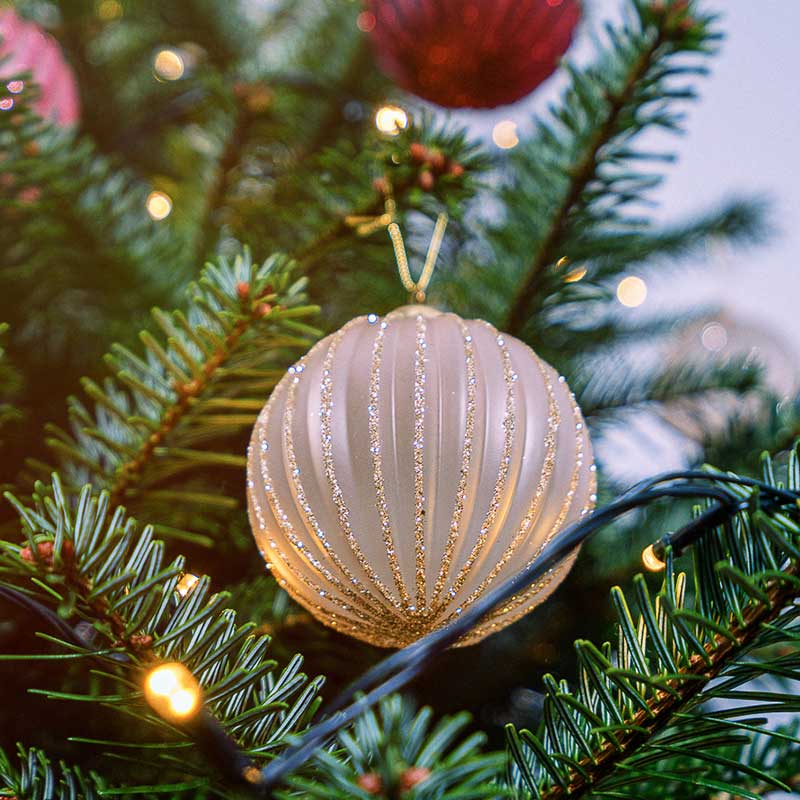 Kugelset mit Glitzerstreifen